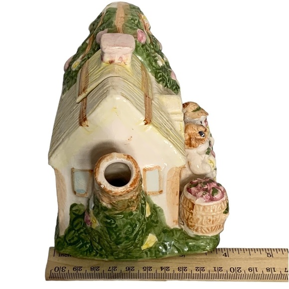 Vintage Teapot Cottage House Apple Tree Porcelain Ceramic 1994 Retro Collectible - Picture 13 of 16